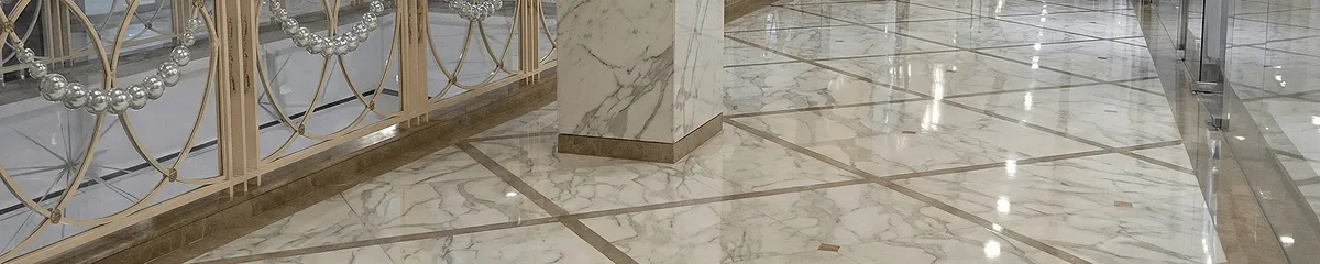 Beautiful marble floor professionally installed in Houston, TX